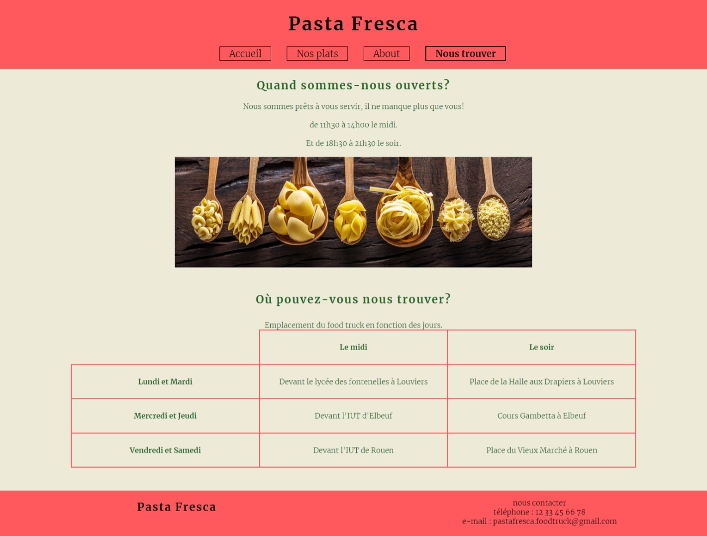 image de la page nous trouver du site du foodtruck pasta fresca