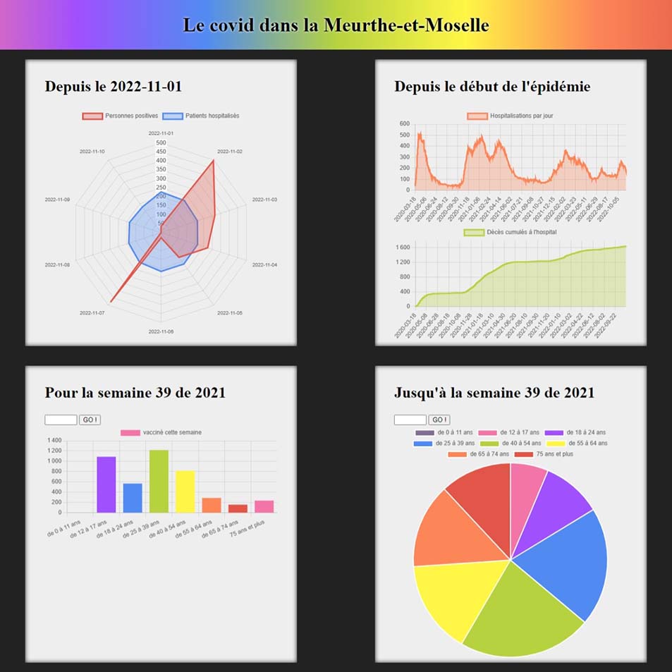 image de présentation du projet du dashboard sur le covid